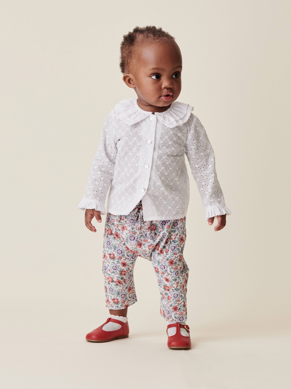 Bébé – Pantalon Alex en coton à fleurs | La Coqueta