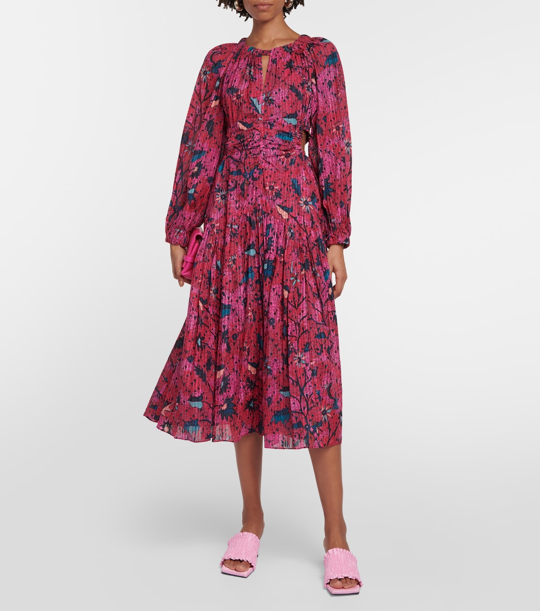 Helia printed cotton-blend midi dress | Ulla Johnson
