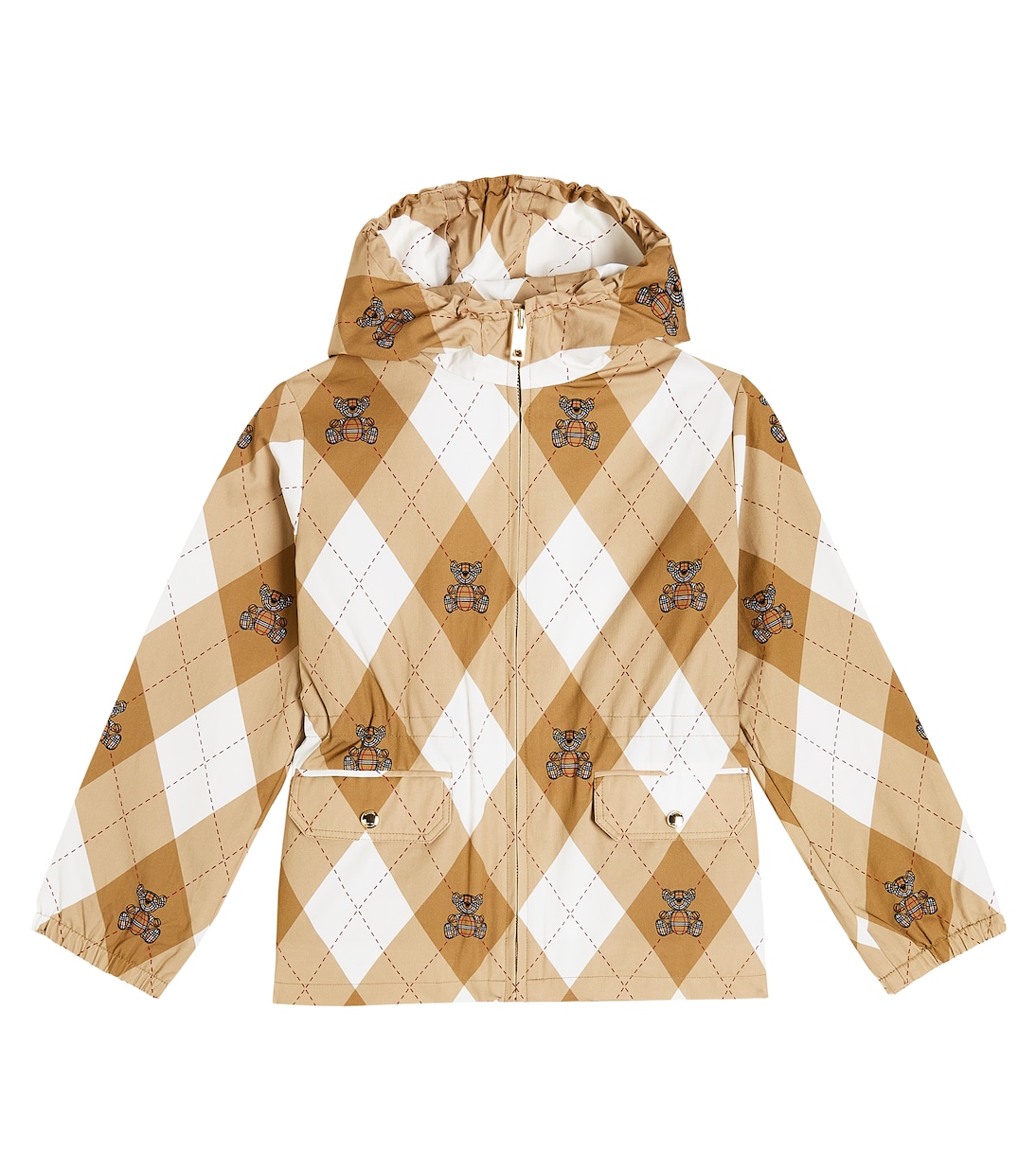 Giacca in cotone con stampa Argyle e Thomas Bear | Burberry Kids