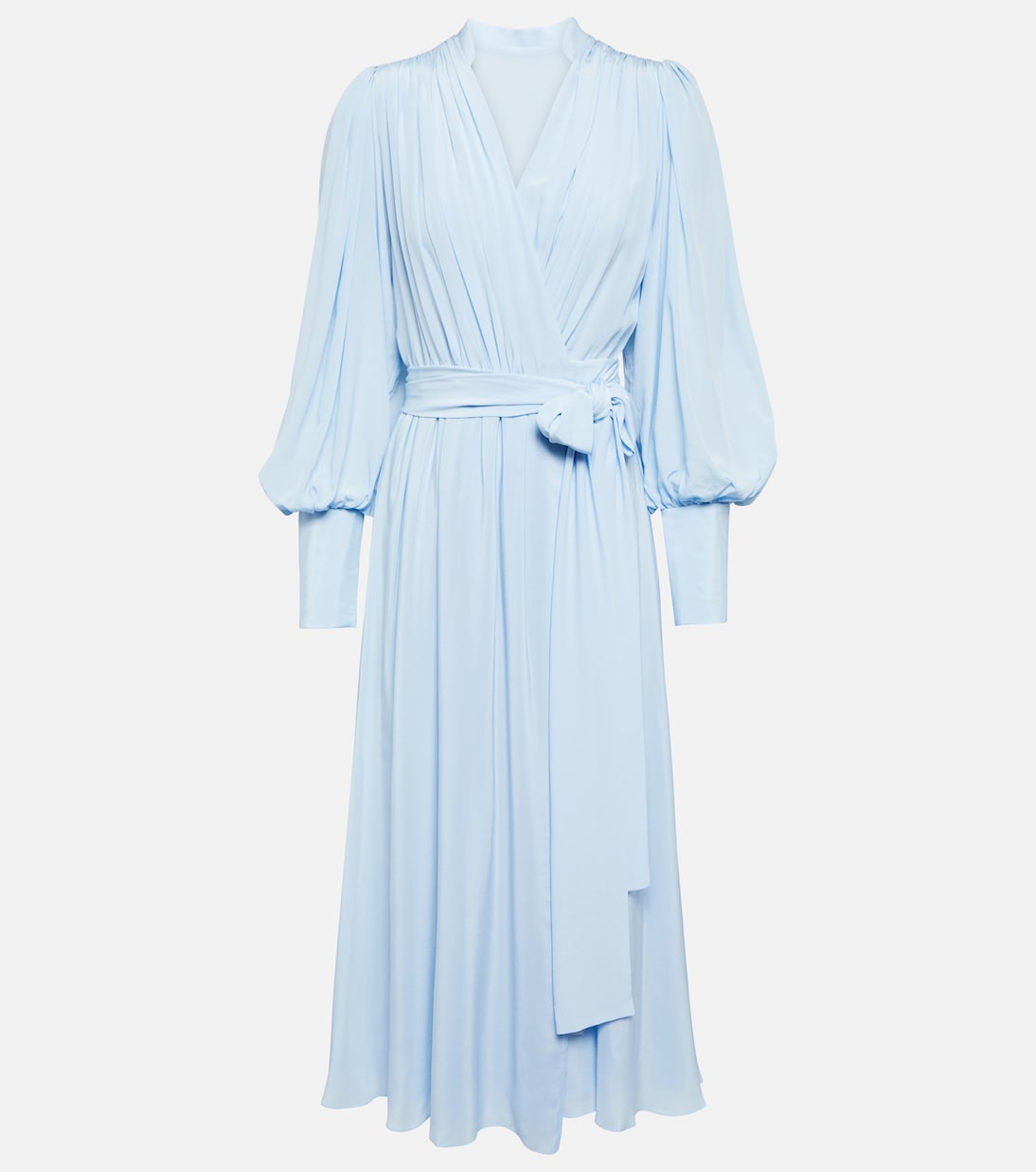 Draped silk midi dress | Costarellos