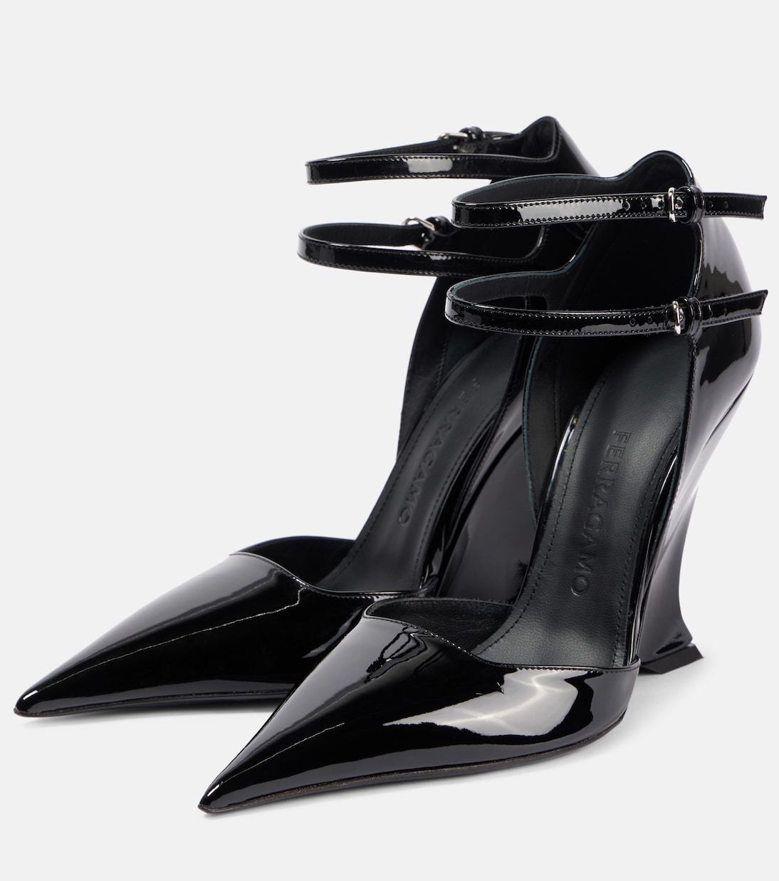 Chaussures compensées en cuir verni | Ferragamo