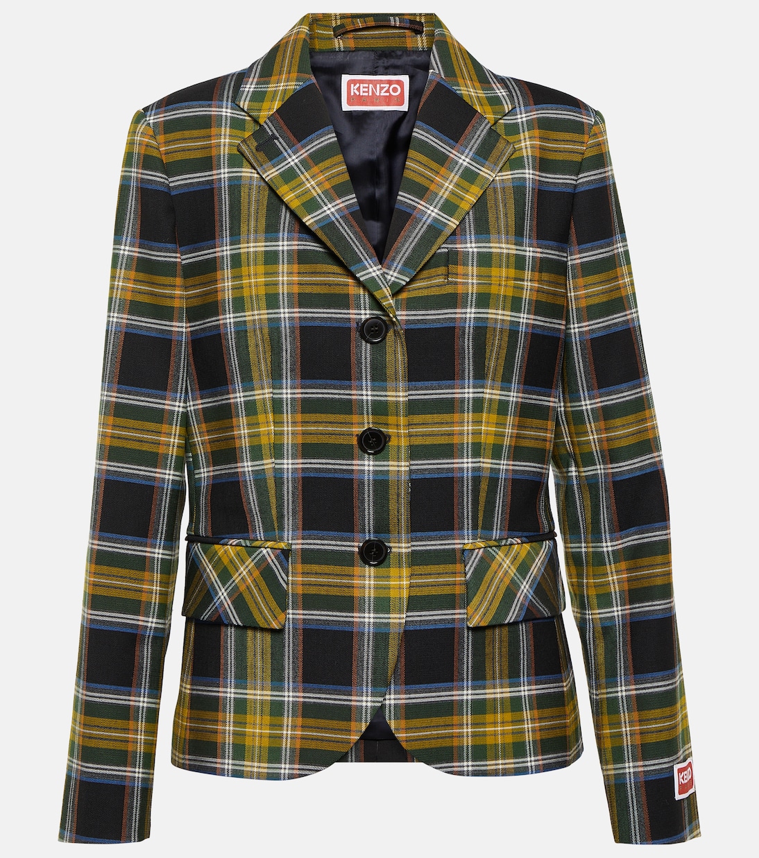 Checked wool-blend blazer | Kenzo