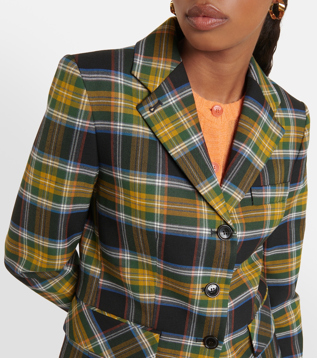 Checked wool-blend blazer | Kenzo