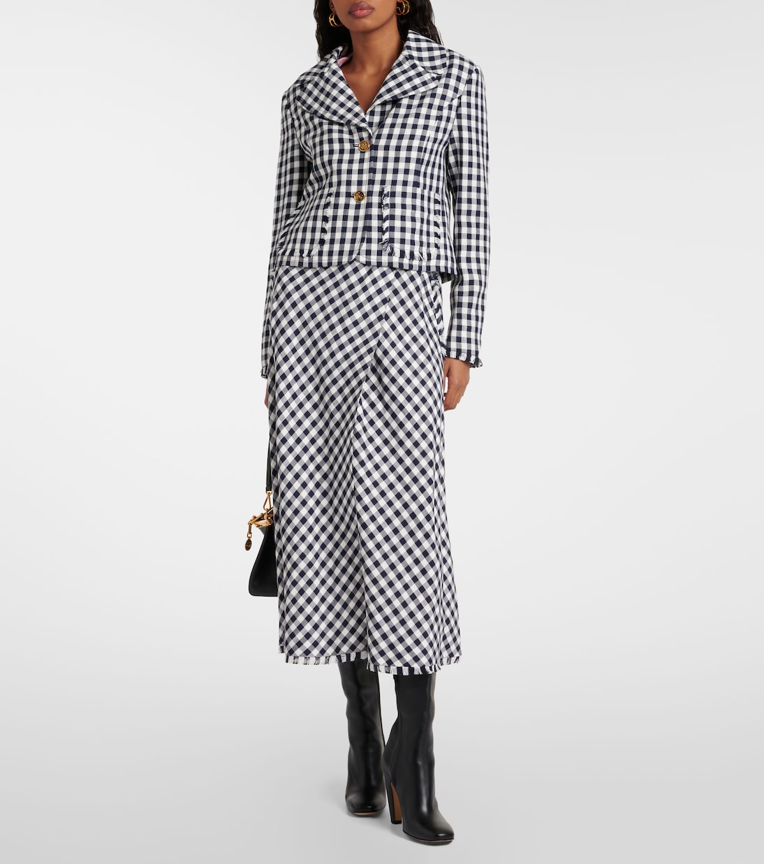 Gingham cropped blazer | Etro