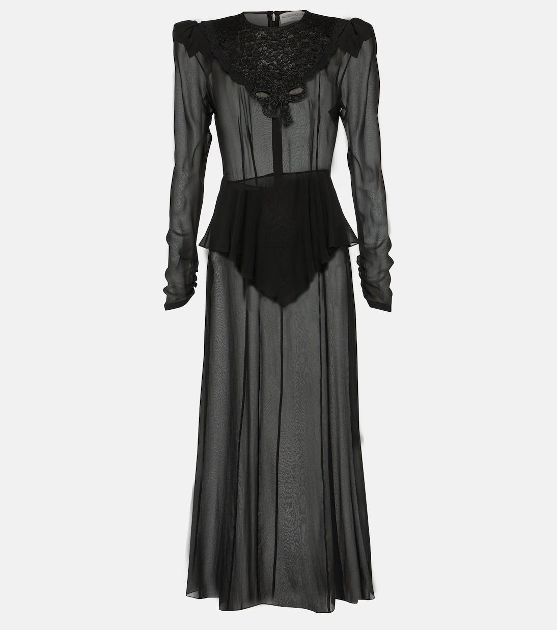 Vestido midi de georgette de seda | Alessandra Rich