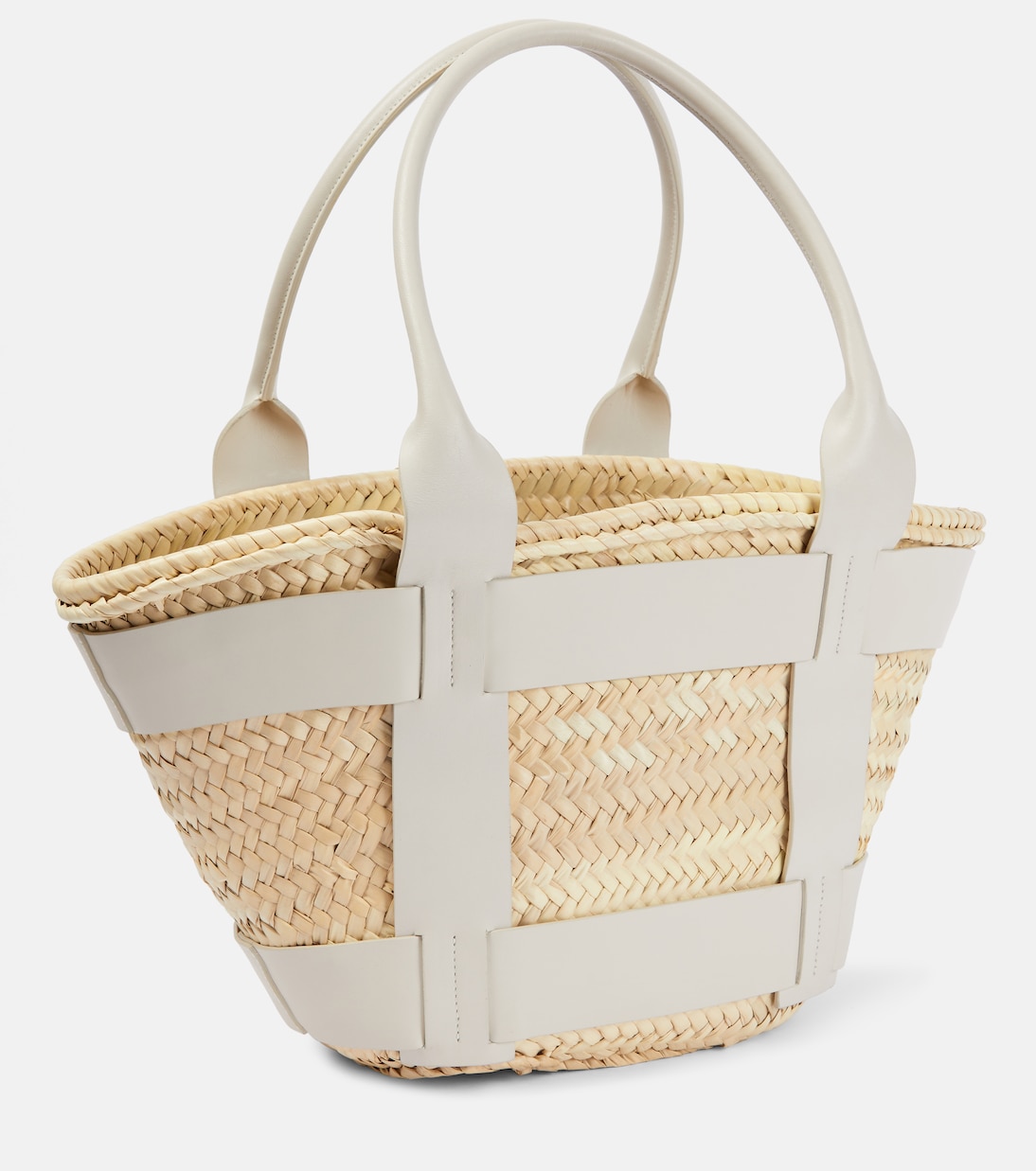 Borsa Santorini in fibra di palma e pelle | DeMellier