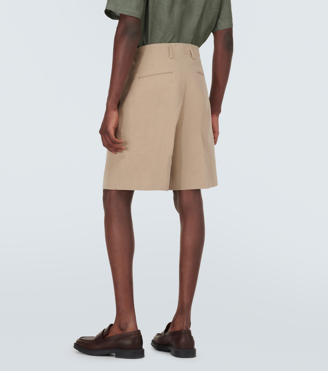 Bermuda Joetsu in twill di cotone e lino | Loro Piana