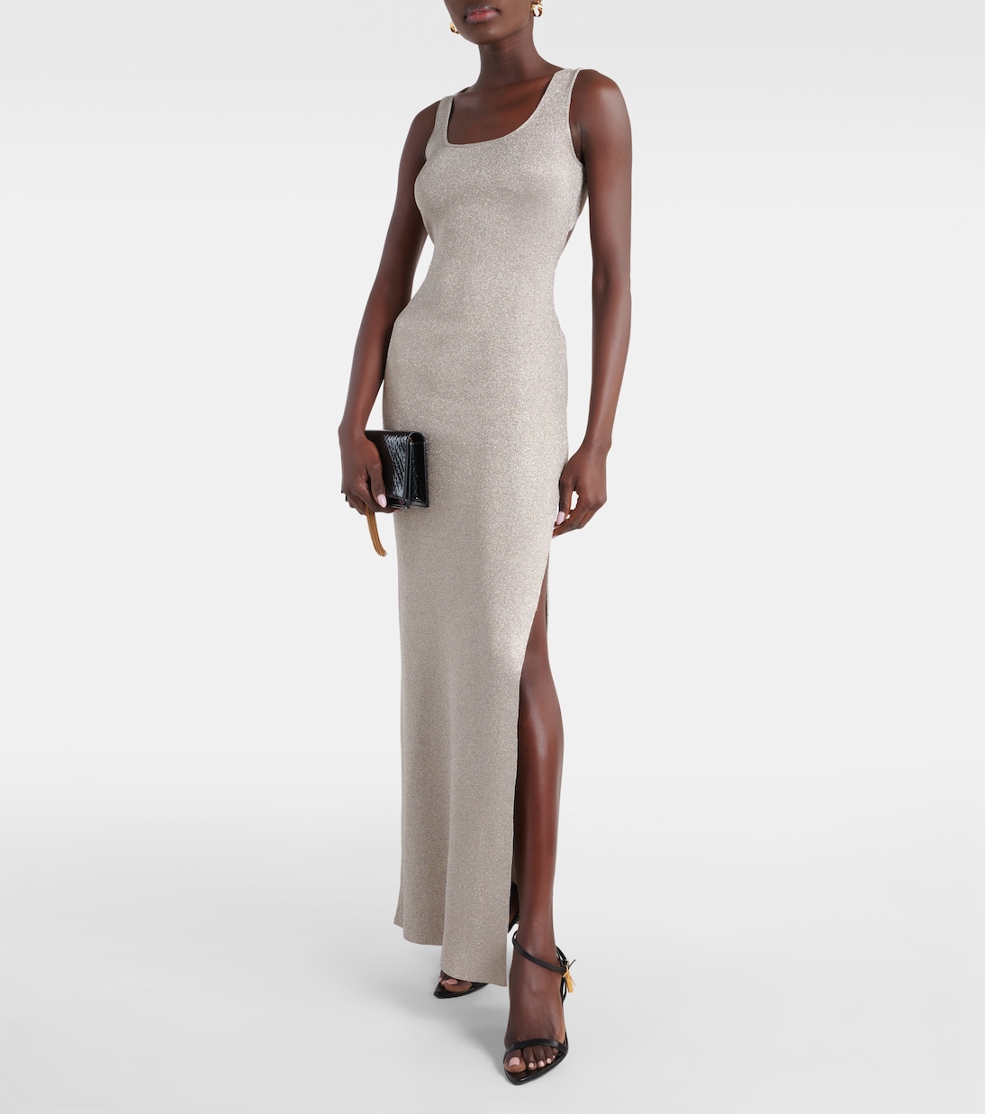 Metallic knit maxi dress | Tom Ford