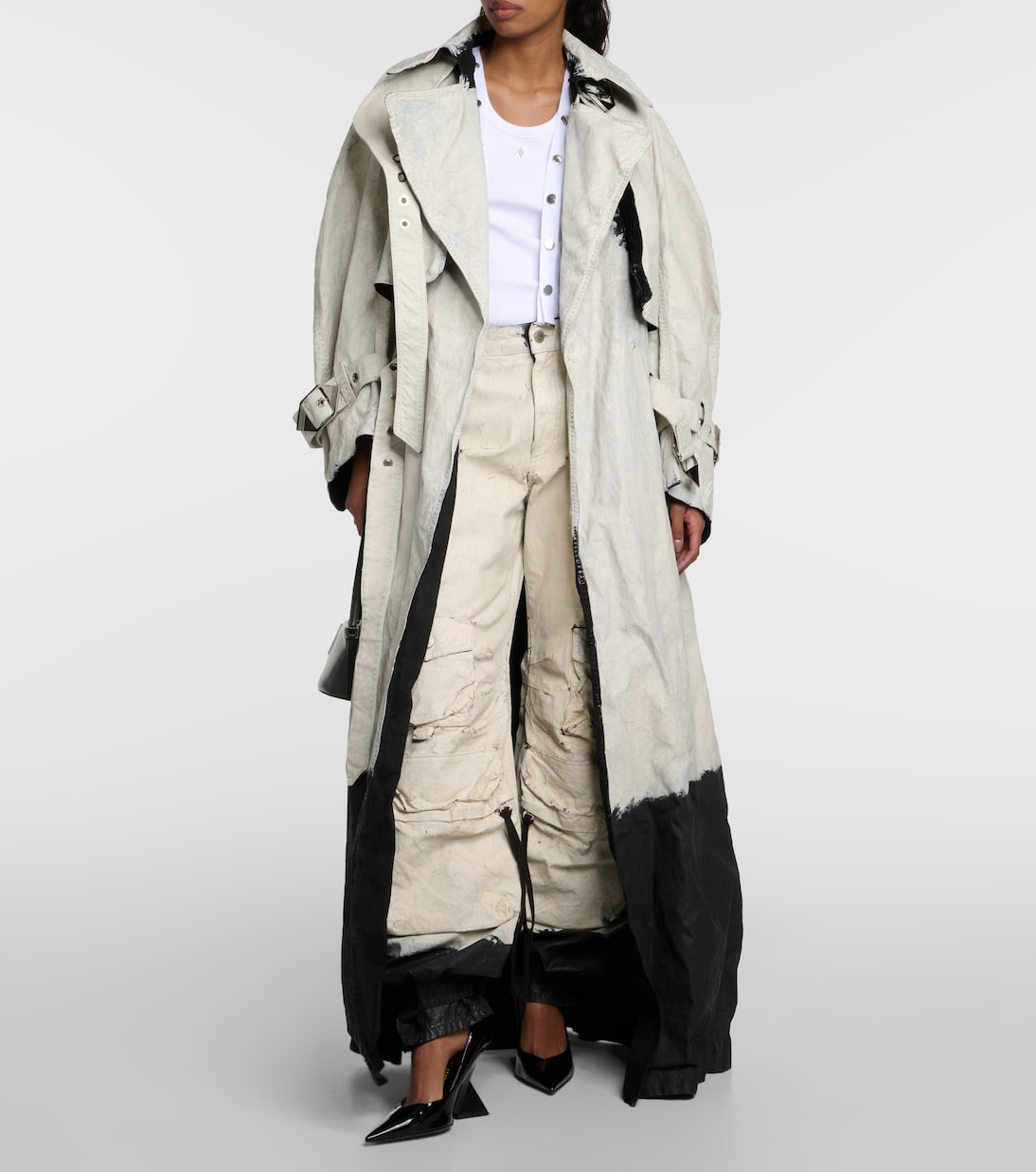 Gabardina de denim revestido | The Attico
