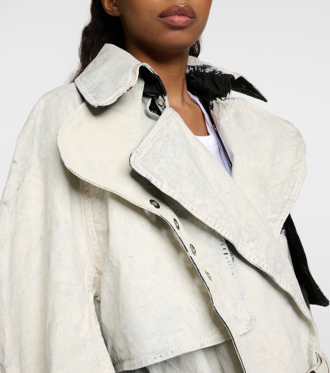 Gabardina de denim revestido | The Attico