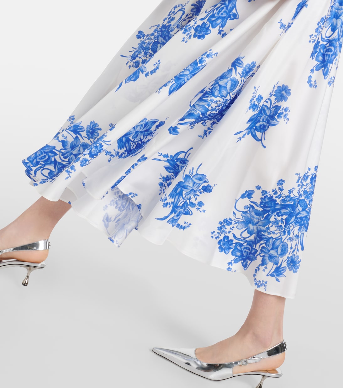 Abito midi in seta a fiori | Rodarte