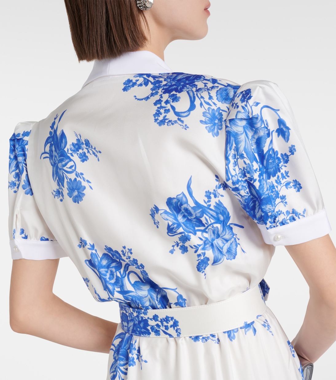 Abito midi in seta a fiori | Rodarte