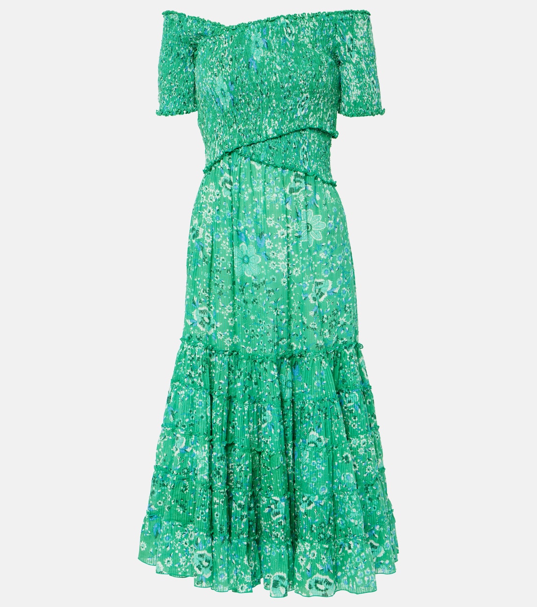 Vestido midi Soledad floral | Poupette St Barth
