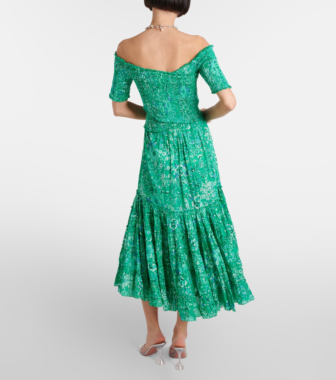Vestido midi Soledad floral | Poupette St Barth