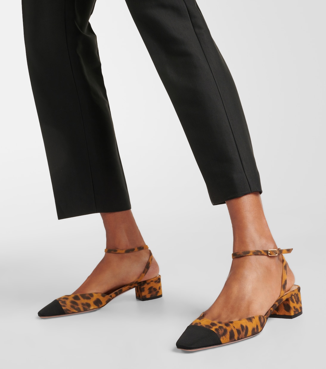 Escarpins French Flirt 35 en daim à motif léopard | Aquazzura