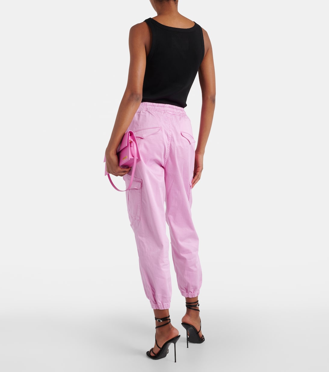 High-rise cotton cargo pants | AG Jeans