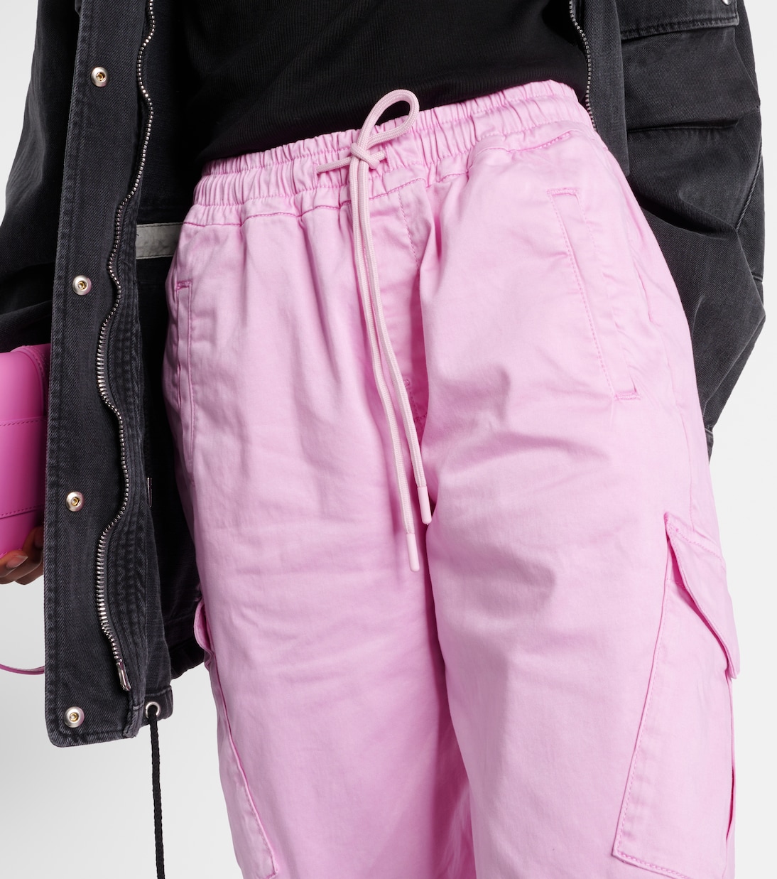 High-rise cotton cargo pants | AG Jeans