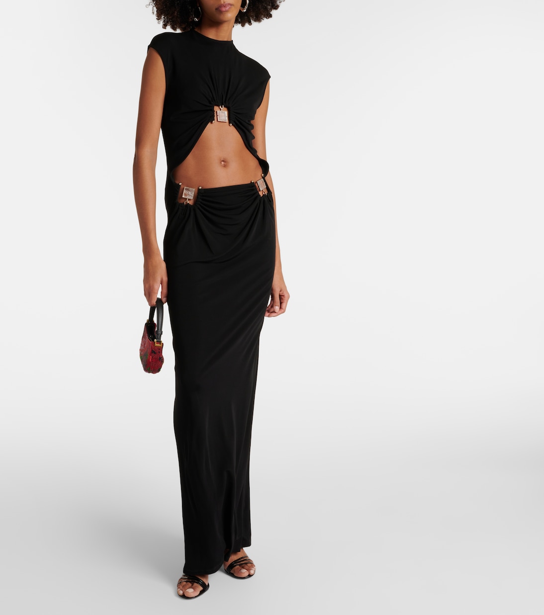 Abito lungo in jersey con cut-out | Christopher Esber