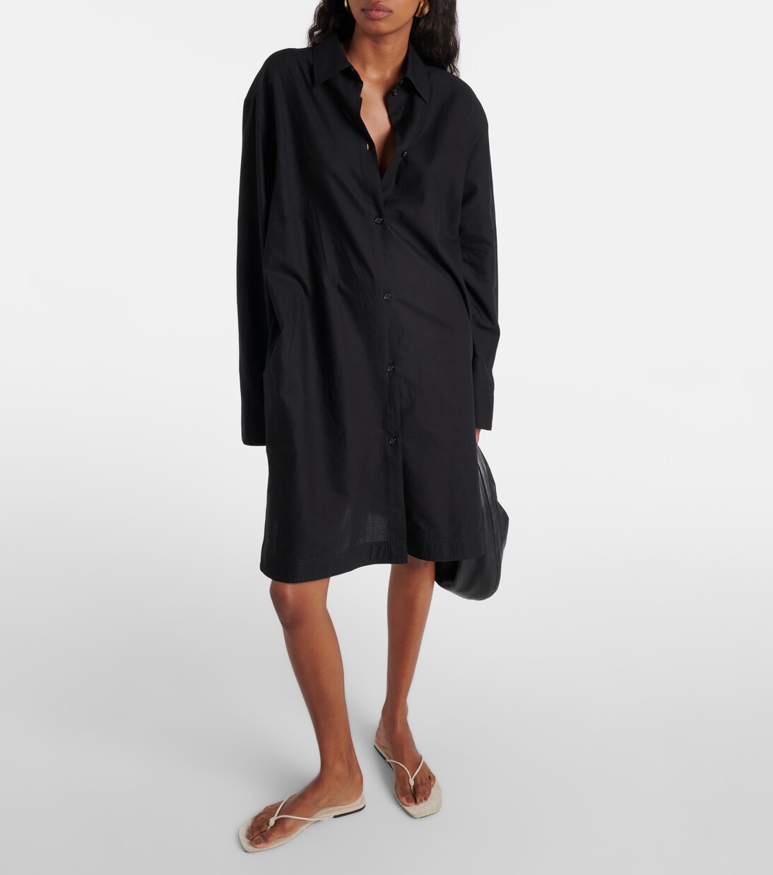 Robe chemise oversize en coton | Toteme