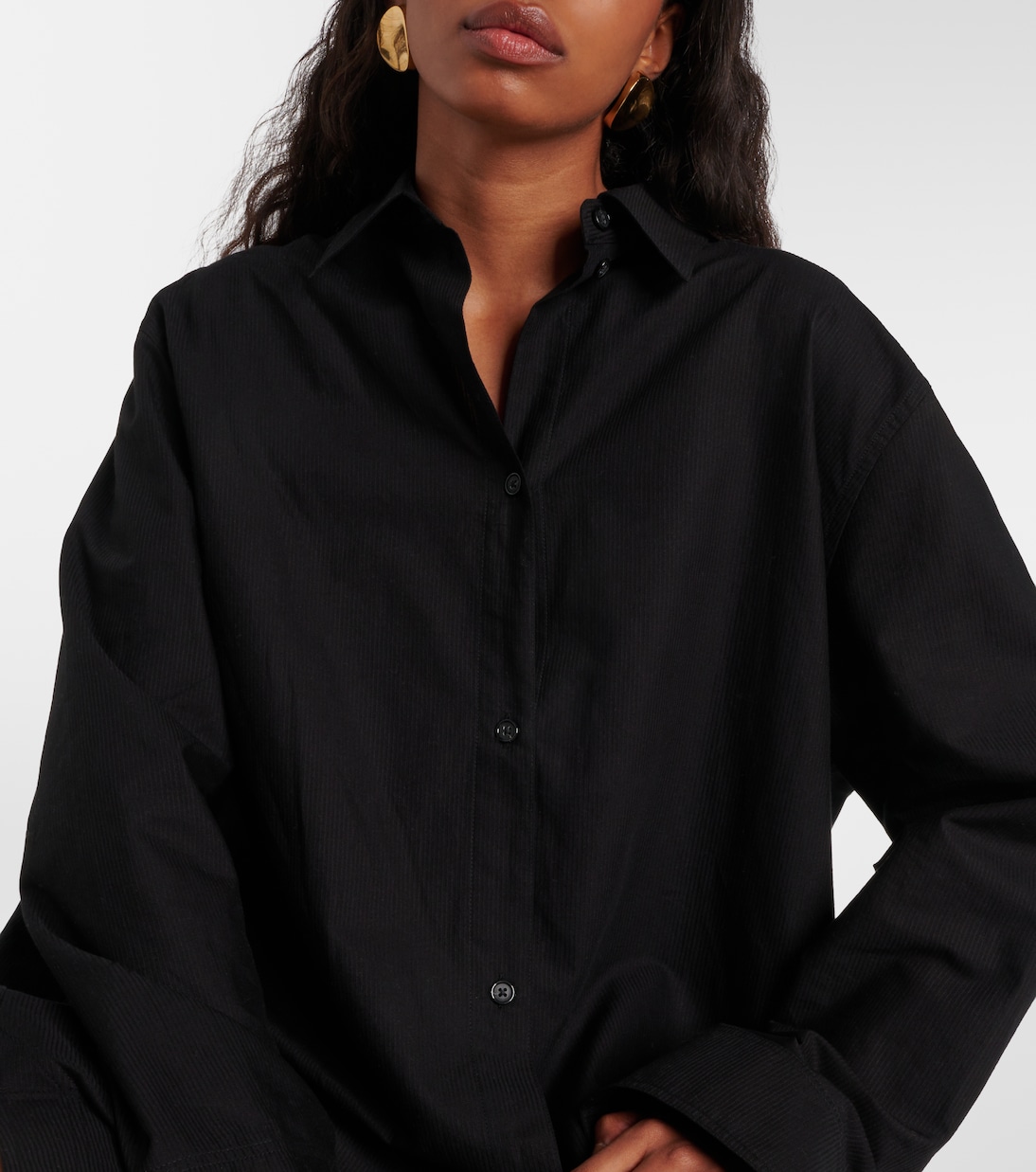 Robe chemise oversize en coton | Toteme