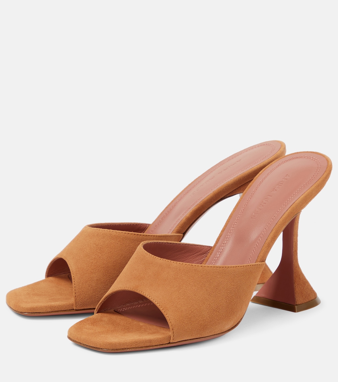 Mules Lupita 95 in suede | Amina Muaddi