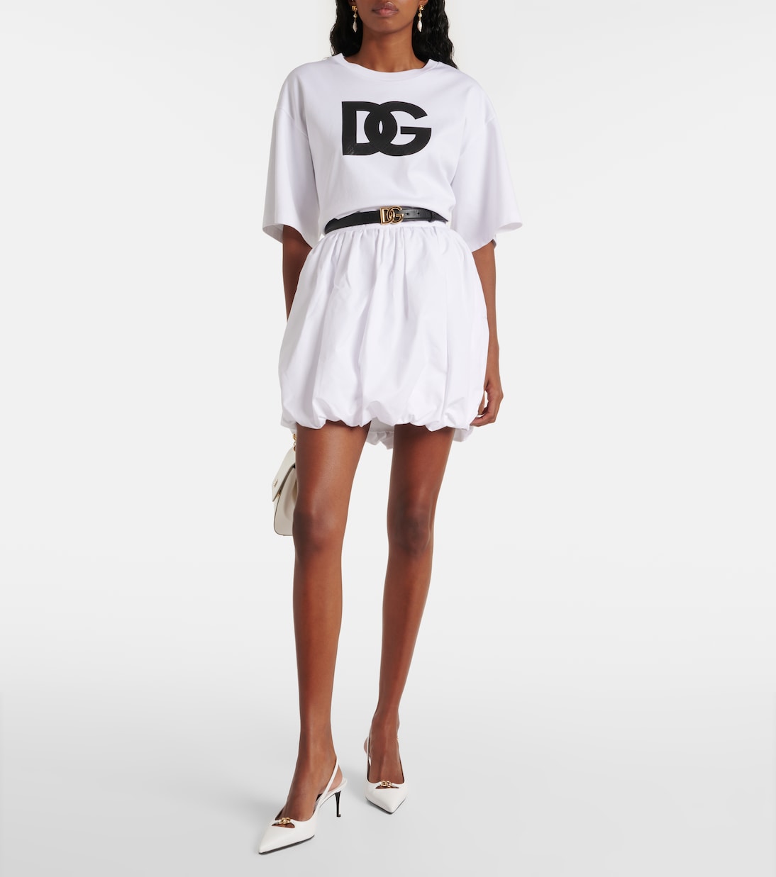 Minifalda de popelín de algodón | Dolce&Gabbana