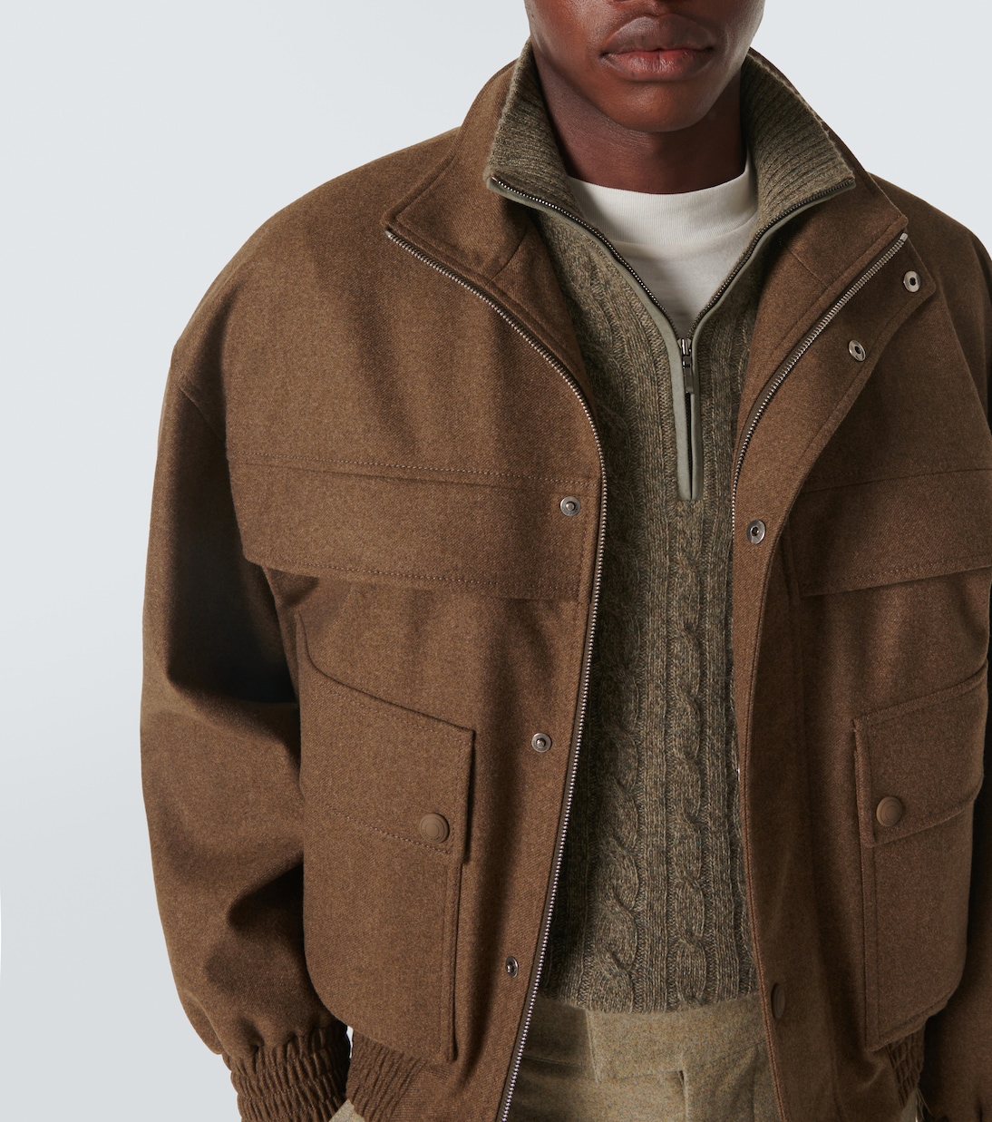 Tristar wool and cashmere bomber jacket | Loro Piana
