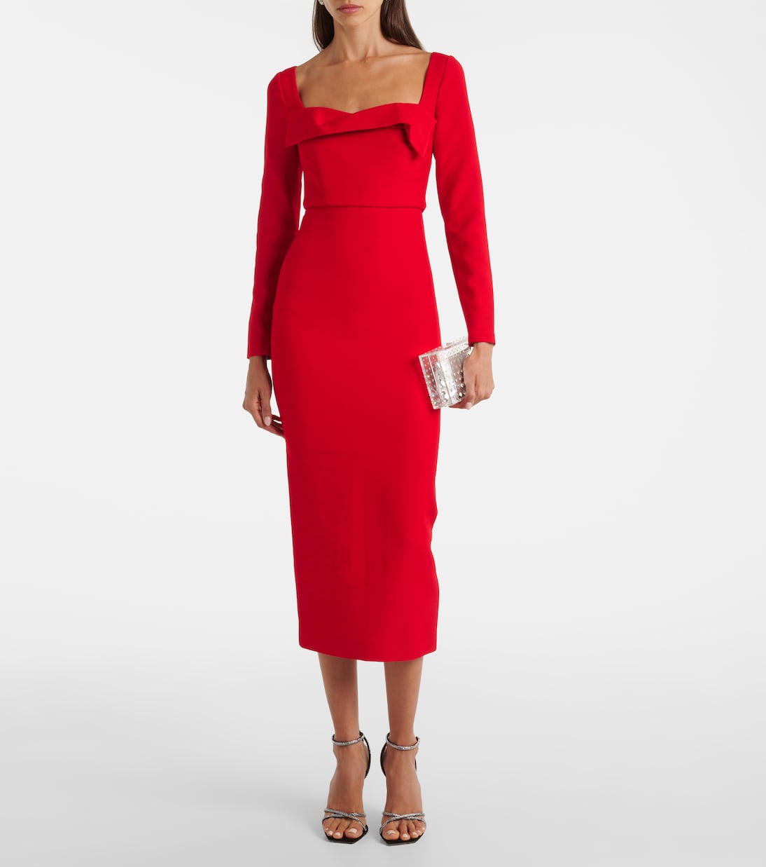 Draped crêpe midi dress | Roland Mouret