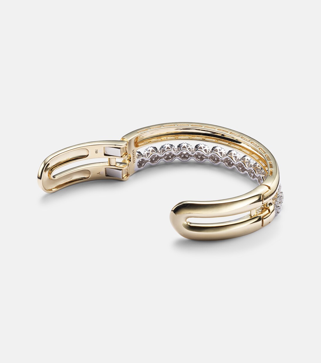 Bracciale in oro bianco e giallo 18kt con diamanti | Yeprem
