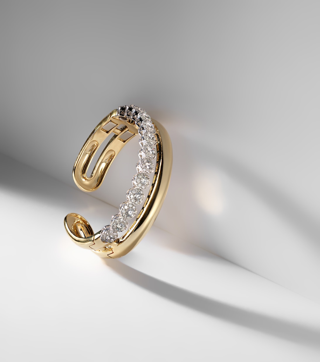 Bracciale in oro bianco e giallo 18kt con diamanti | Yeprem
