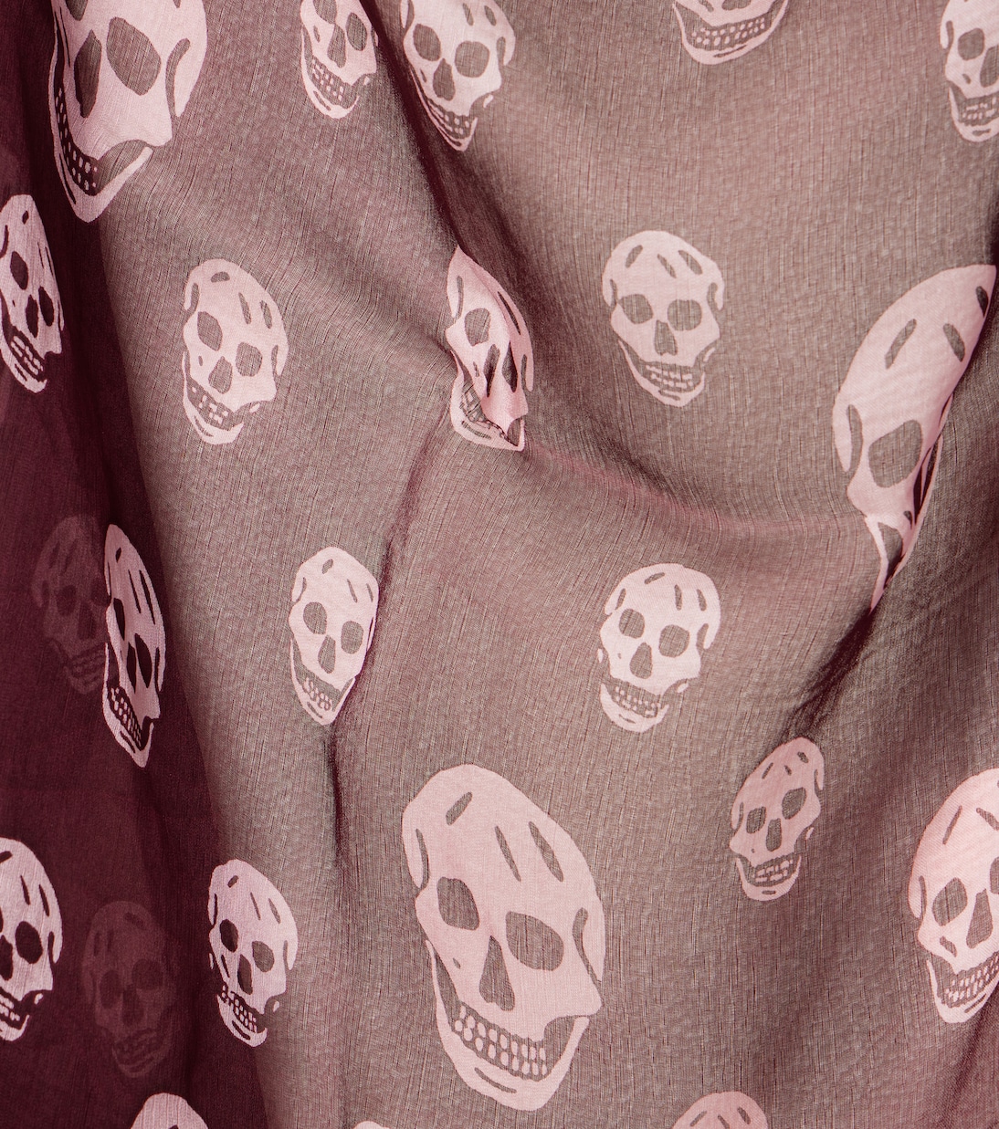 Foulard Skull in seta con frange | McQueen