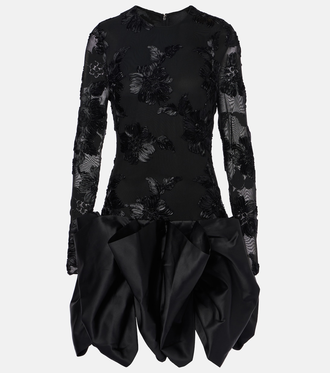 Besticktes Minikleid aus Satin | Rotate