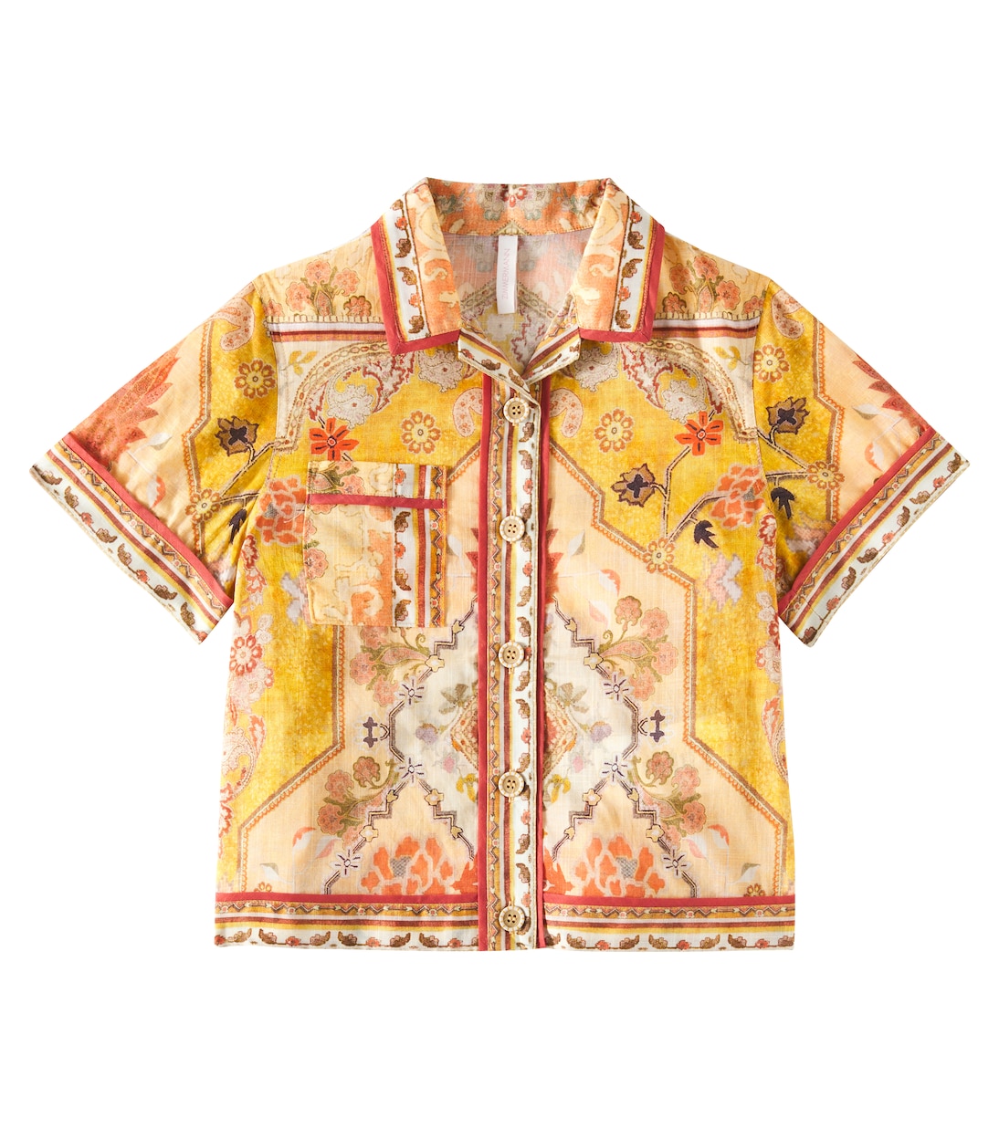 Chemise Wylie Pocket imprimée en coton | Zimmermann Kids