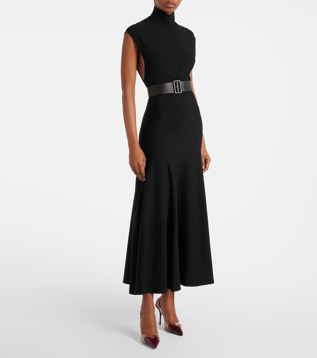 Le Cœur 90 leather and PU slingback pumps | Alaïa