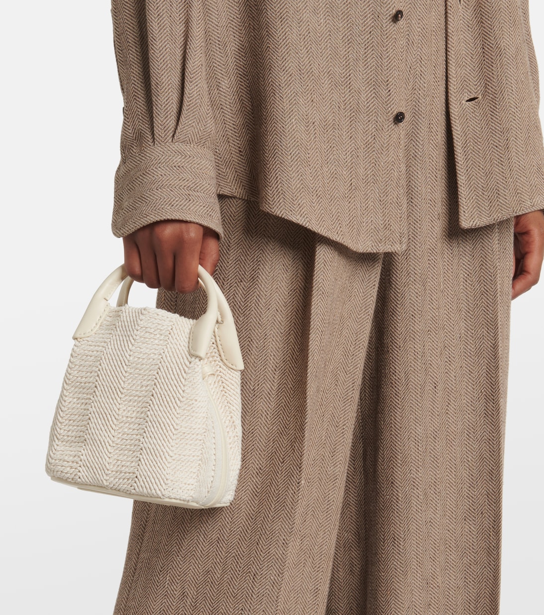 Secchiello Bale Micro con pelle | Loro Piana