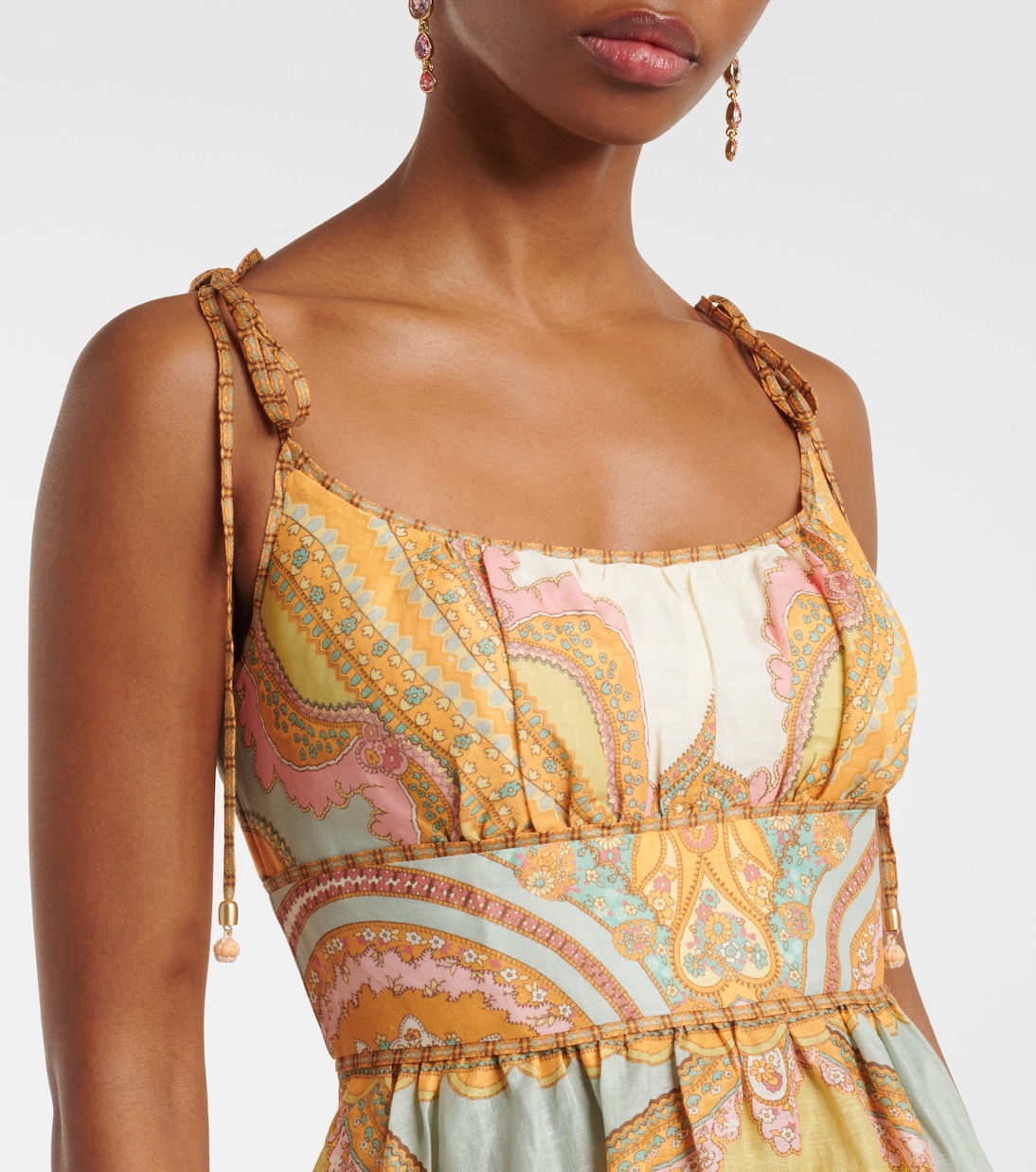 Abito midi Maxine Picnic in lino | Zimmermann