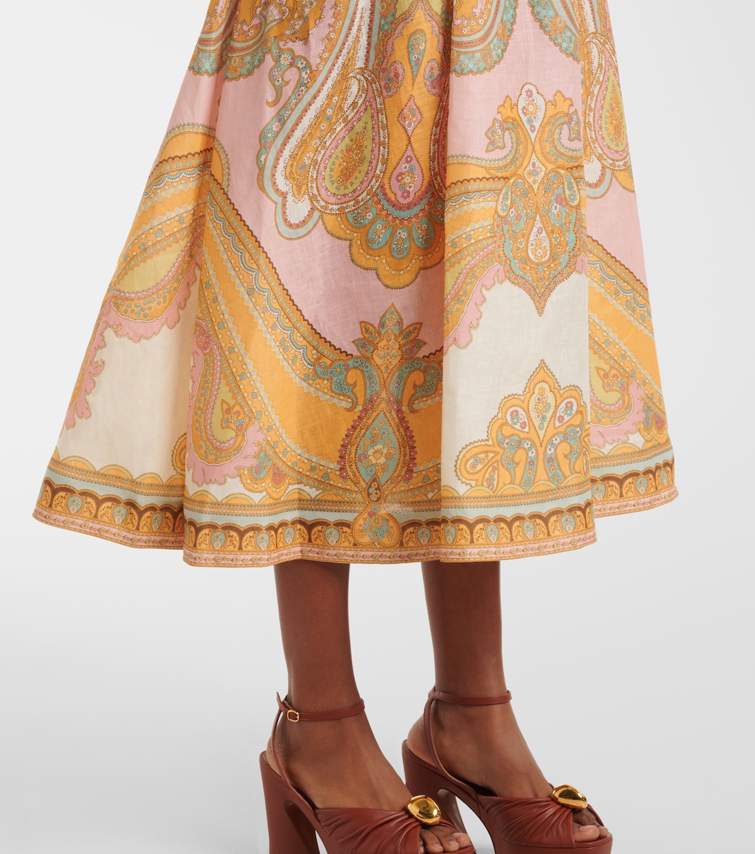 Abito midi Maxine Picnic in lino | Zimmermann
