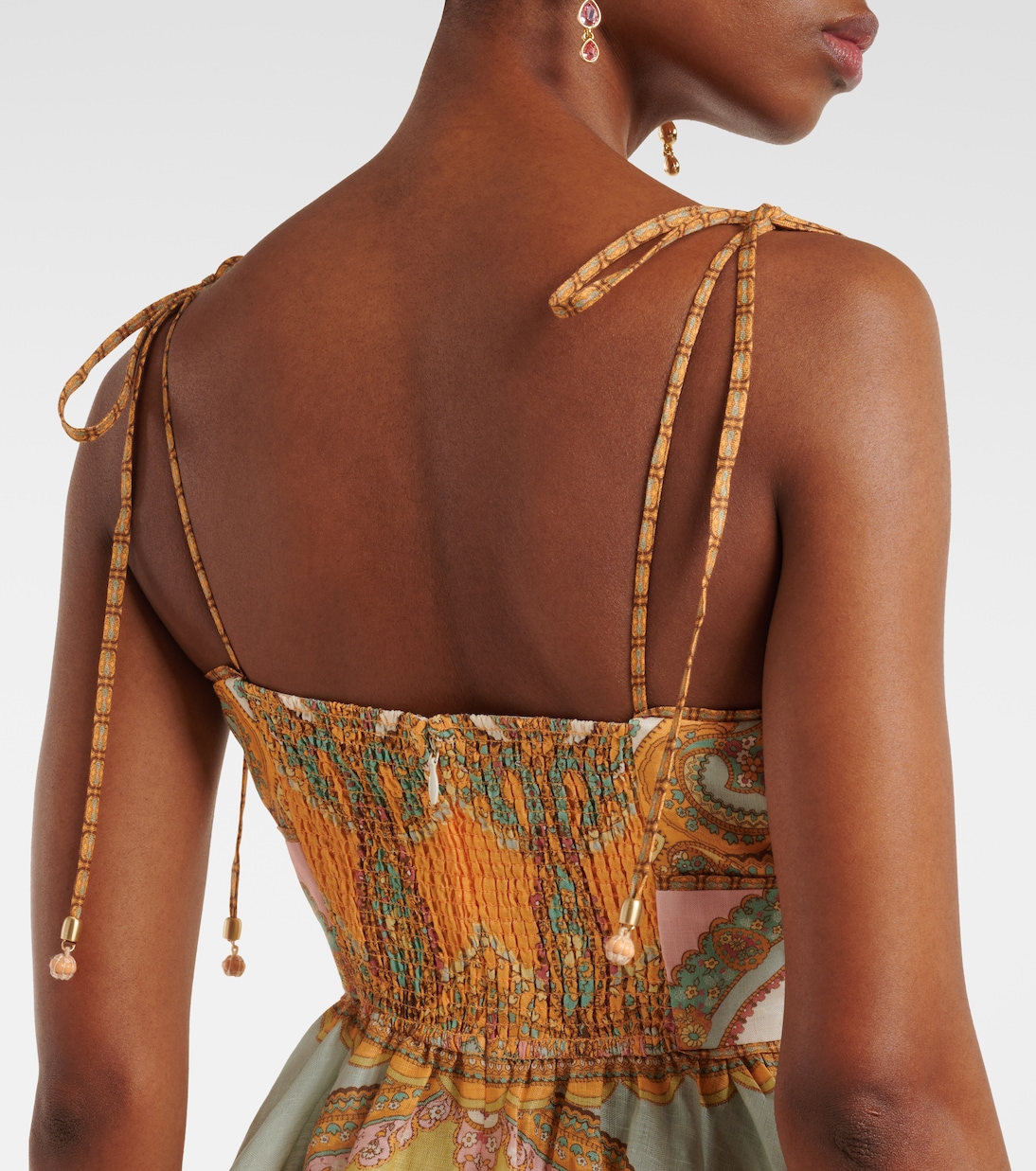 Abito midi Maxine Picnic in lino | Zimmermann