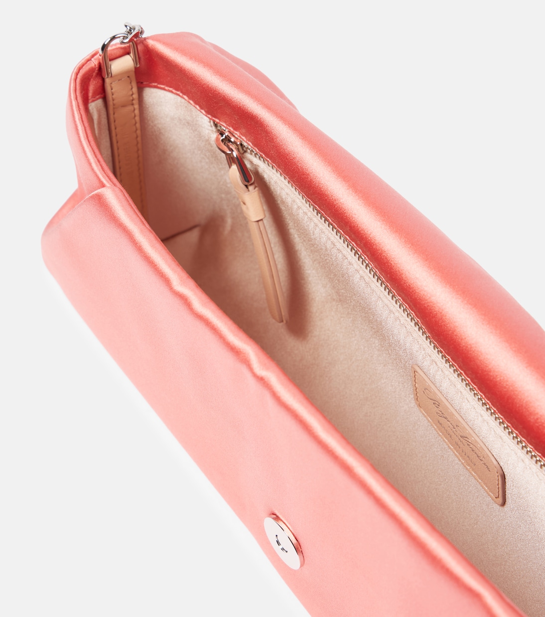 Clutch Efflorescence in raso con cristalli | Roger Vivier