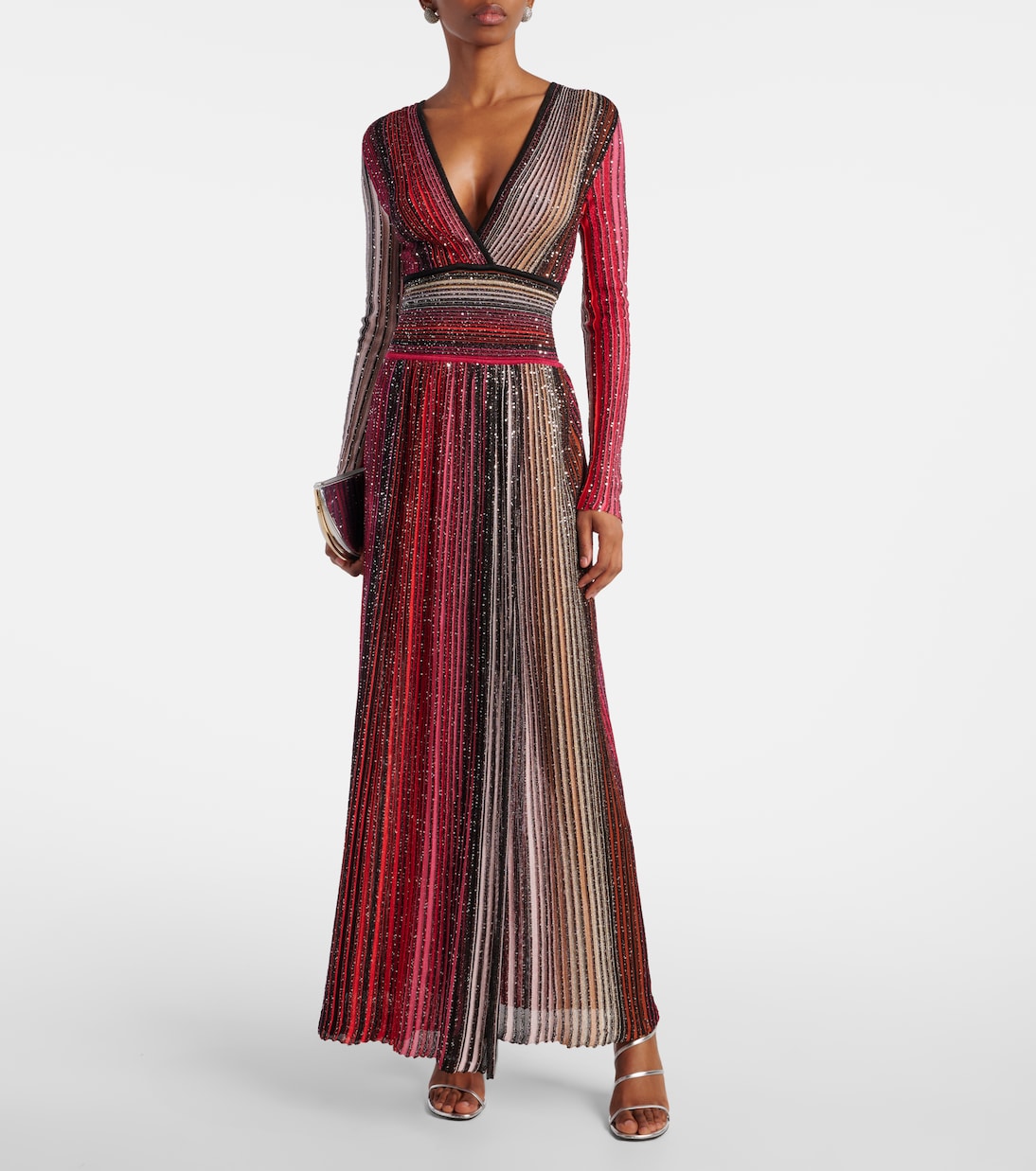 Abito lungo in maglia con lamé | Missoni