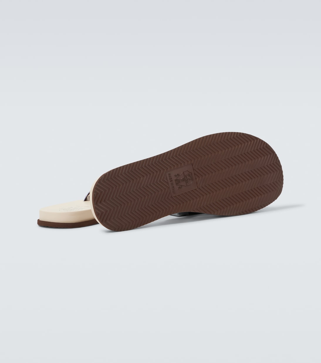 Leather-trimmed slippers | Brunello Cucinelli