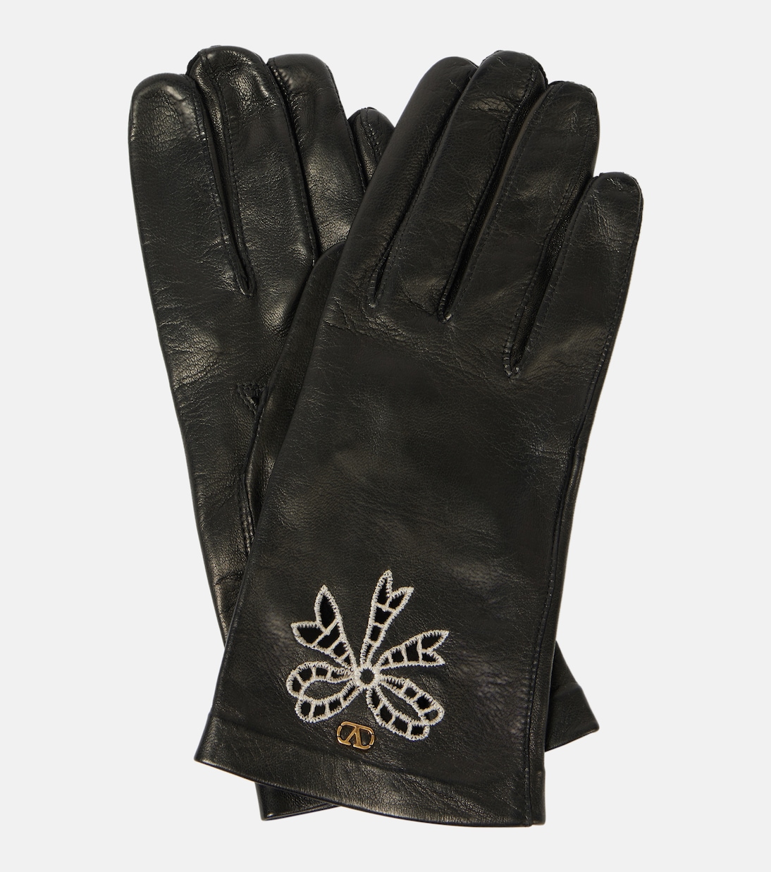 Bestickte Handschuhe VLogo Signature aus Leder | Valentino Garavani