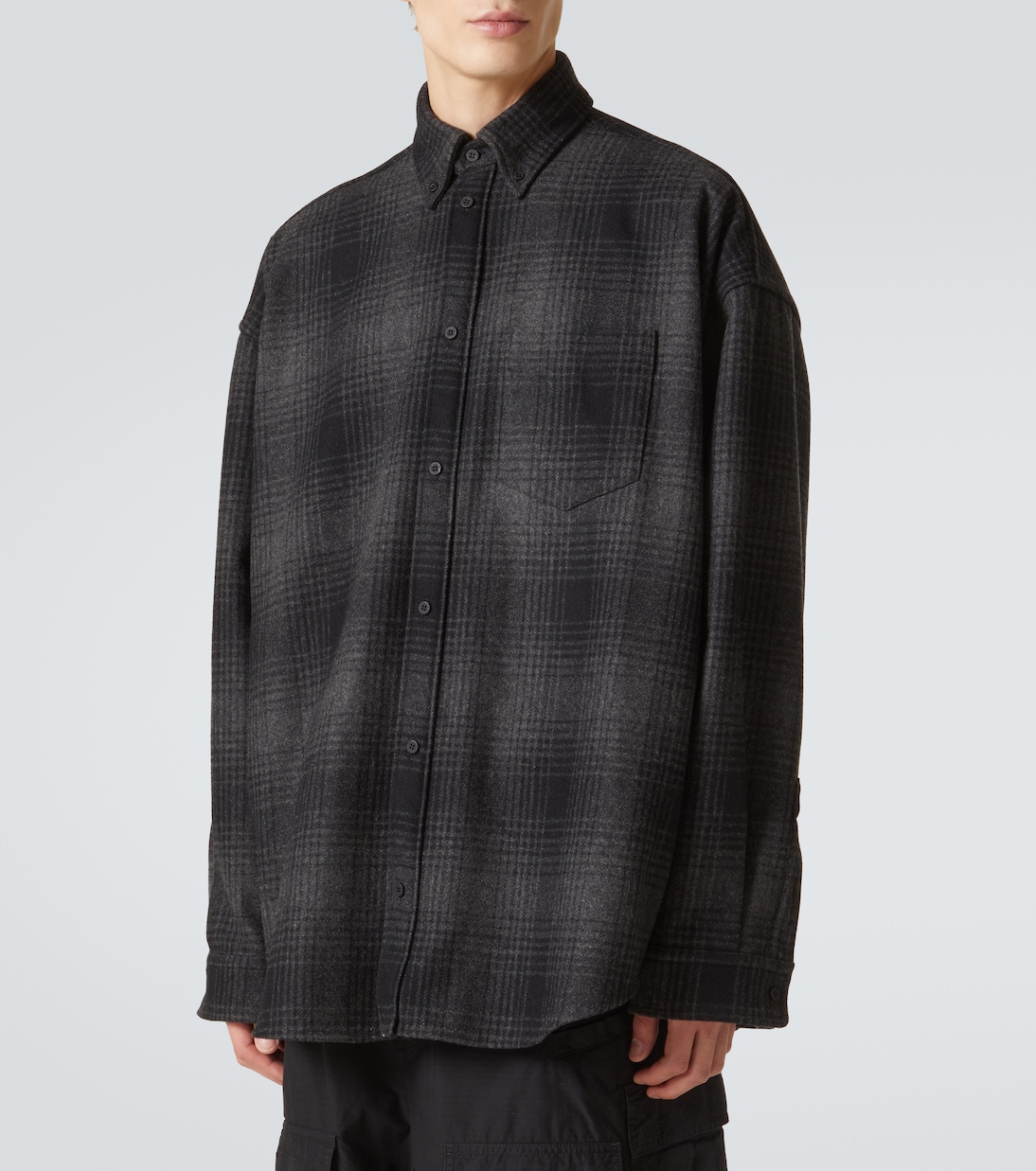 Camicia in flanella di misto lana | Balenciaga