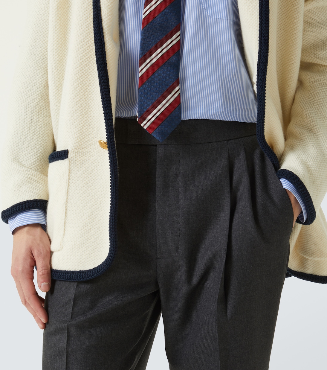 Virgin wool straight pants | Valentino