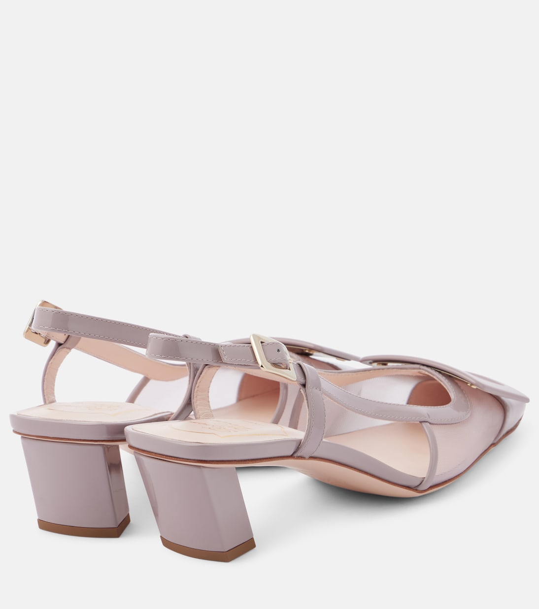 Belle Vivier mesh and leather slingback pumps | Roger Vivier