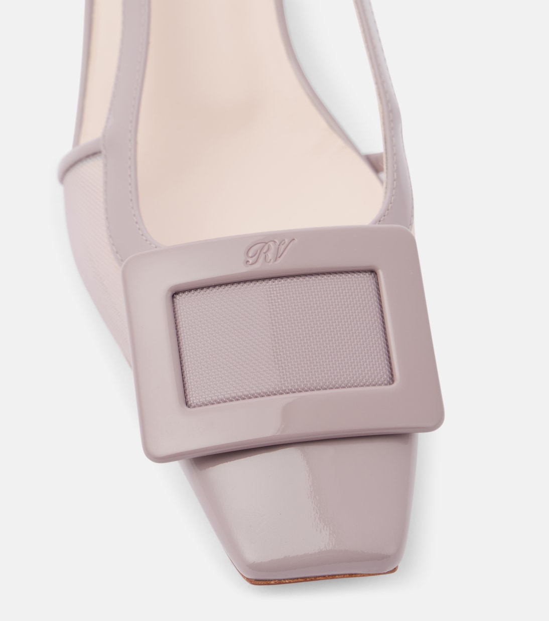 Belle Vivier mesh and leather slingback pumps | Roger Vivier