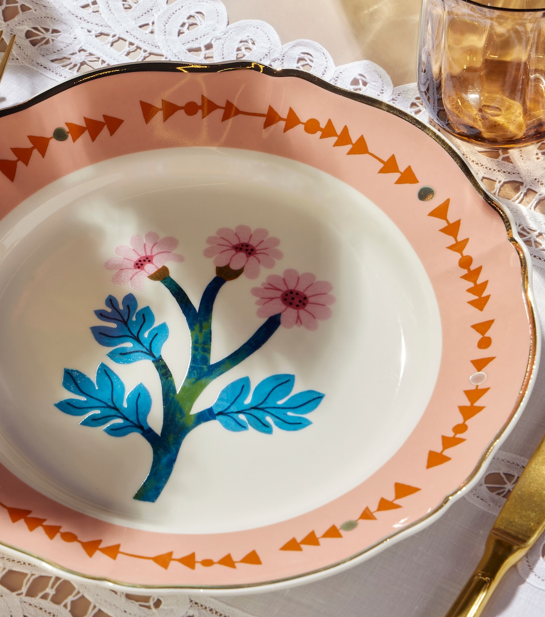 Set Botanica Primula aus vier Speisetellern | Bitossi