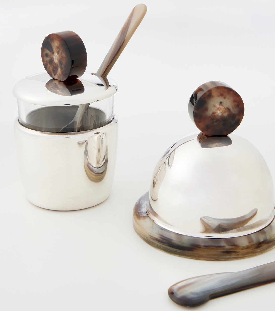 Horn and steel sauce and butter serving set | Brunello Cucinelli