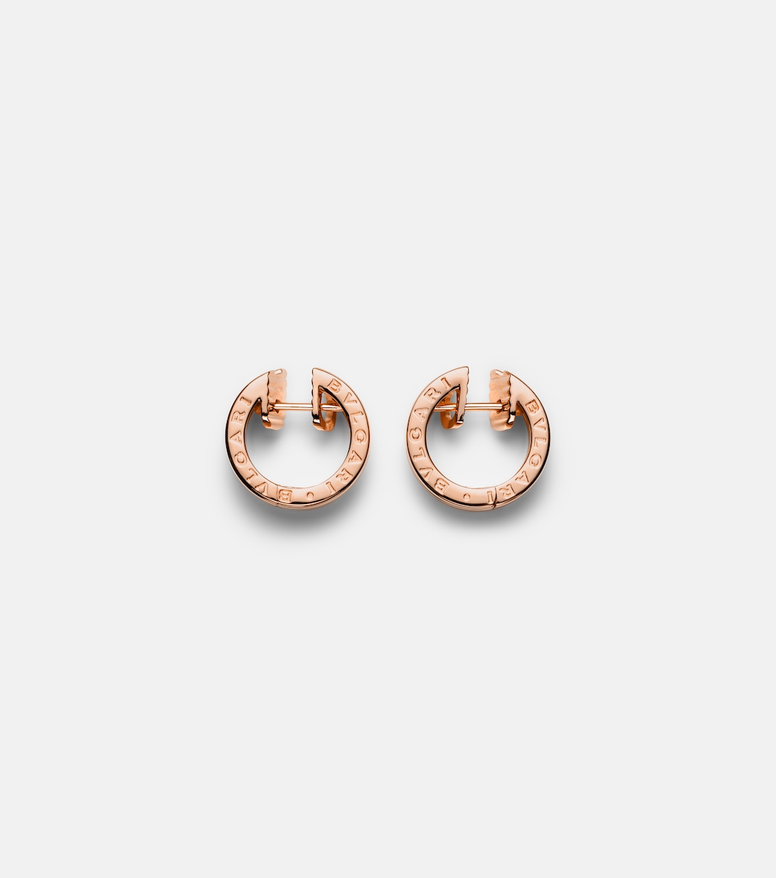 Boucles d'oreilles B.zero1 en or rose 18 ct et diamants | Bvlgari