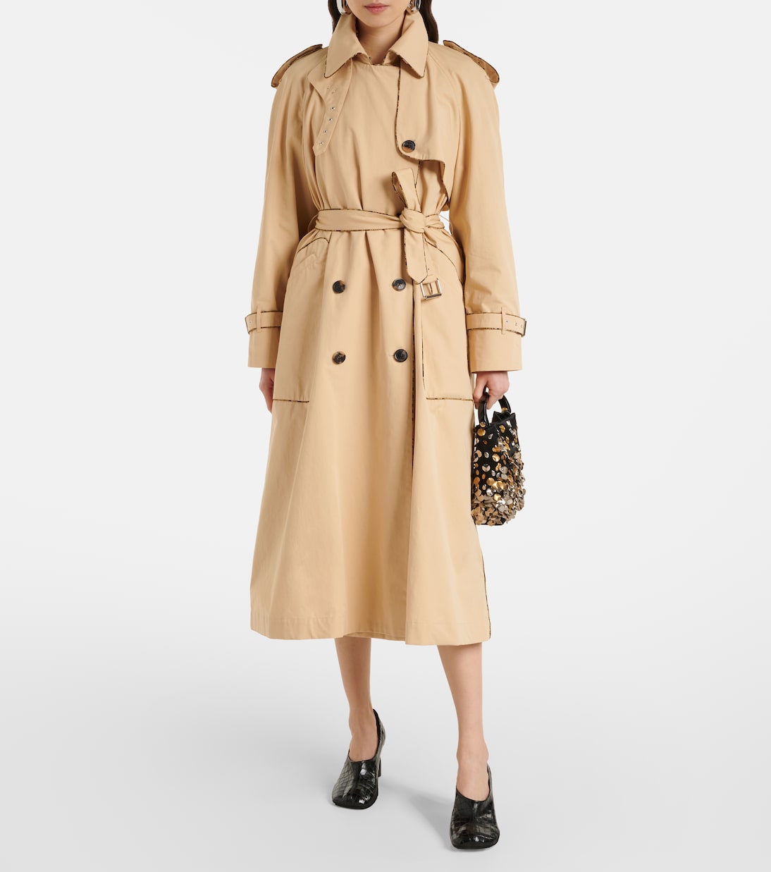 Cotton poplin trench coat | Dries Van Noten